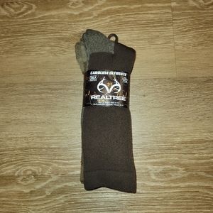 Realtree Carolina Ultimate 2 Pairs All Season Socks Merino Wool Blend Mens 9-13